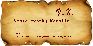 Veszelovszky Katalin névjegykártya