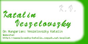katalin veszelovszky business card